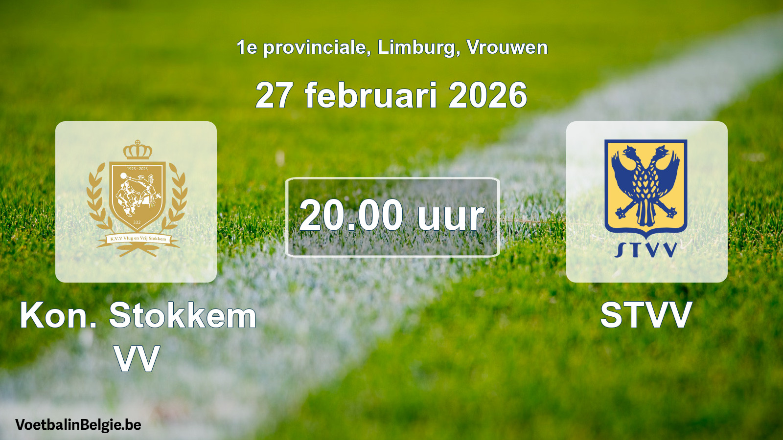 Scheduled match women football: Kon. Stokkem VV - STVV (27 February 2026)