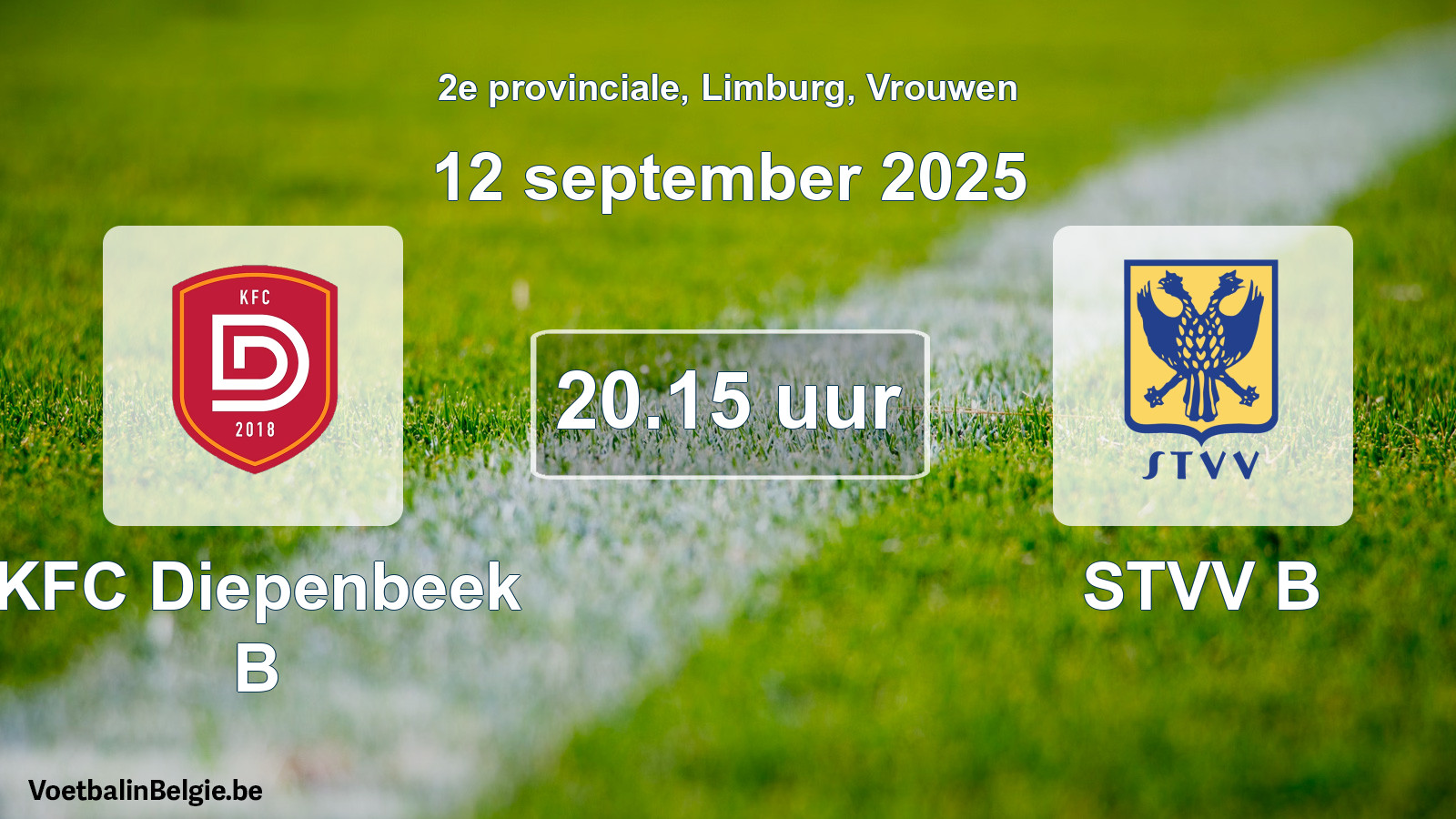 Scheduled match women football: KFC Diepenbeek B - STVV B (12 September 2025)