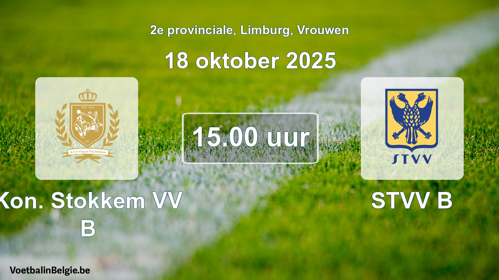 Scheduled match women football: Kon. Stokkem VV B - STVV B (18 October 2025)
