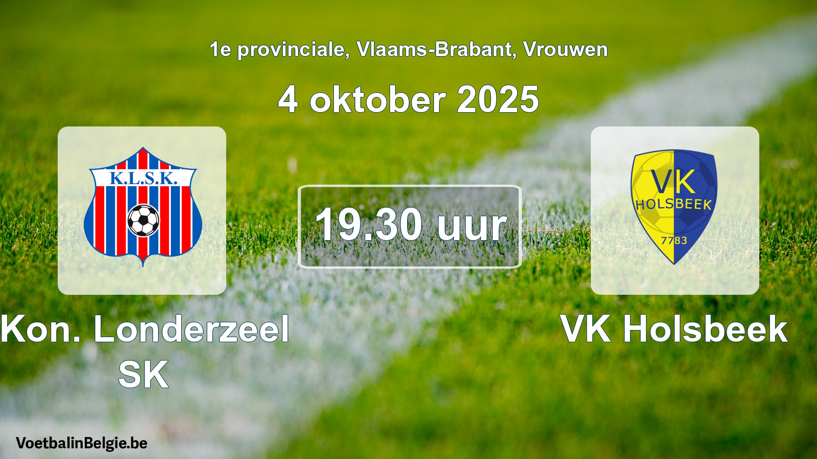 Geplande wedstrijd vrouwenvoetbal: Kon. Londerzeel SK - VK Holsbeek (4 oktober 2025)