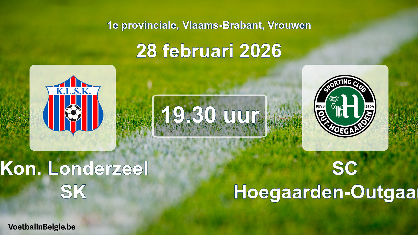 Scheduled match women football: Kon. Londerzeel SK - SC Hoegaarden-Outgaarden (28 February 2026)
