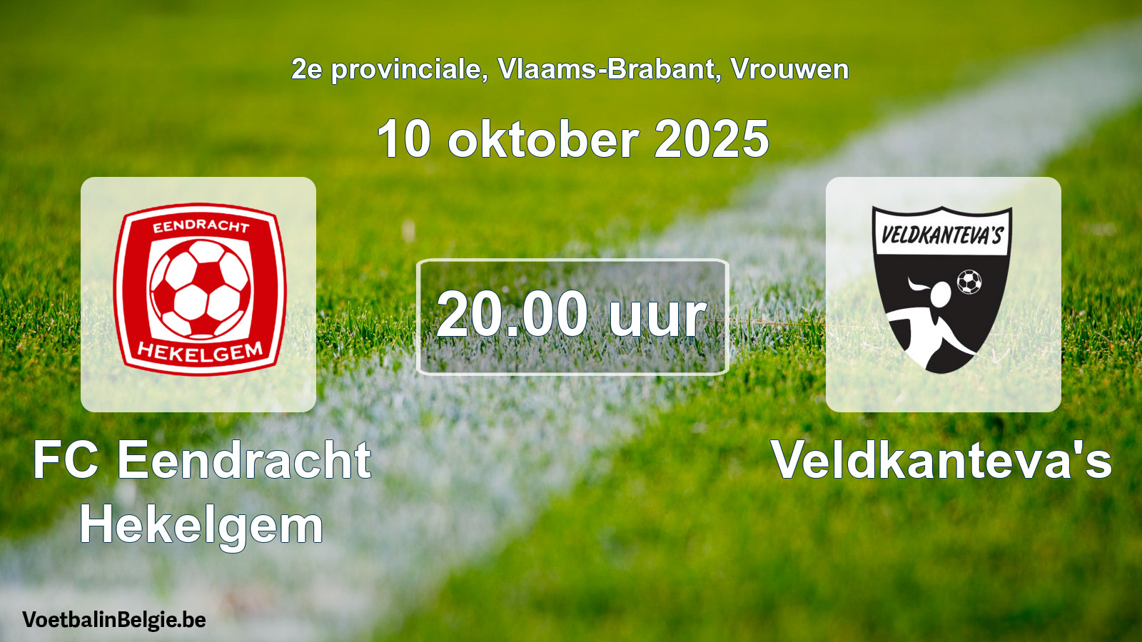 Geplande wedstrijd vrouwenvoetbal: FC Eendracht Hekelgem - Veldkanteva's (10 oktober 2025)