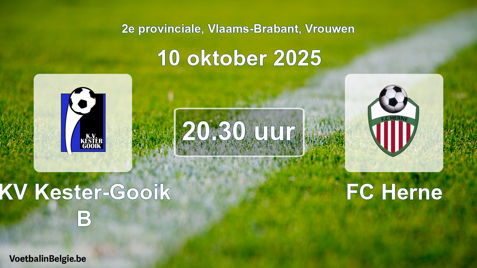 Geplantes Spiel frauen-Fußball: KV Kester-Gooik B - FC Herne (10 Oktober 2025)