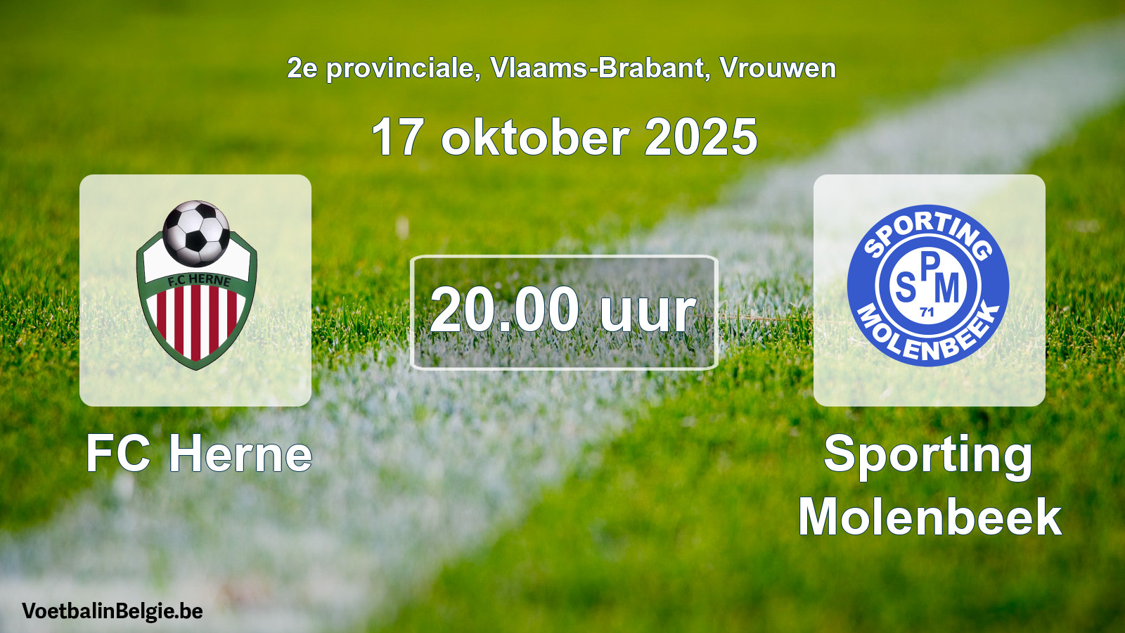Geplande wedstrijd vrouwenvoetbal: FC Herne - Sporting Molenbeek (17 oktober 2025)