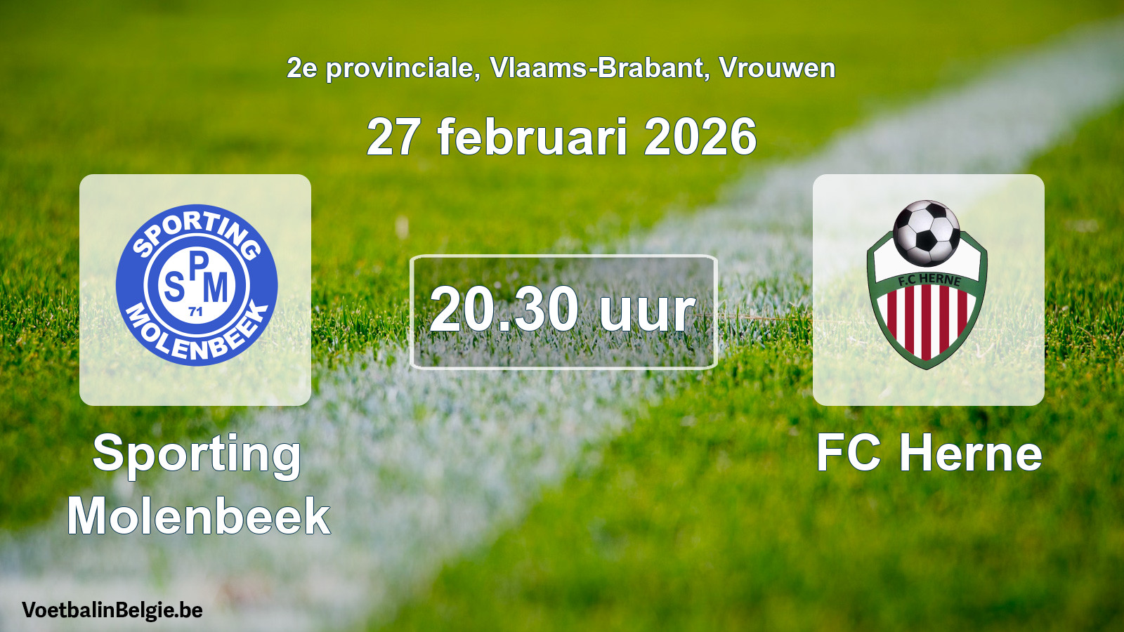 Scheduled match women football: Sporting Molenbeek - FC Herne (27 February 2026)