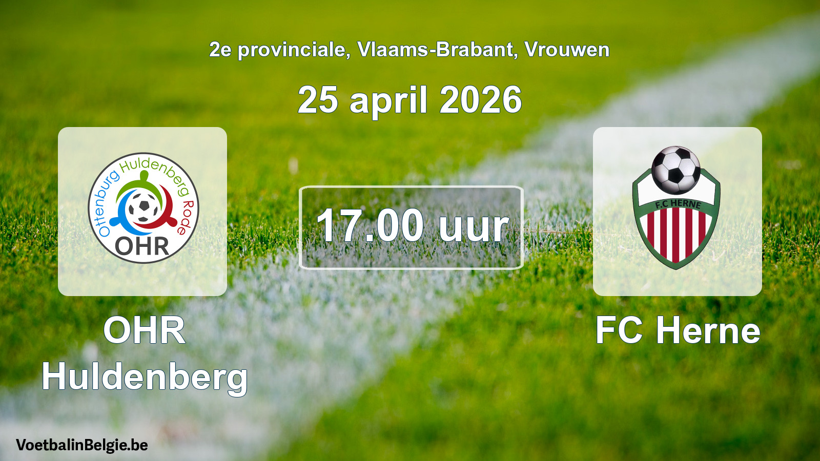 Scheduled match women football: OHR Huldenberg - FC Herne (25 April 2026)