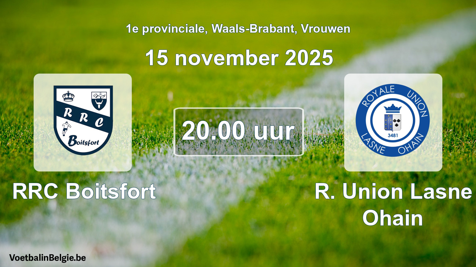 Scheduled match women football: RRC Boitsfort - R. Union Lasne Ohain (15 November 2025)