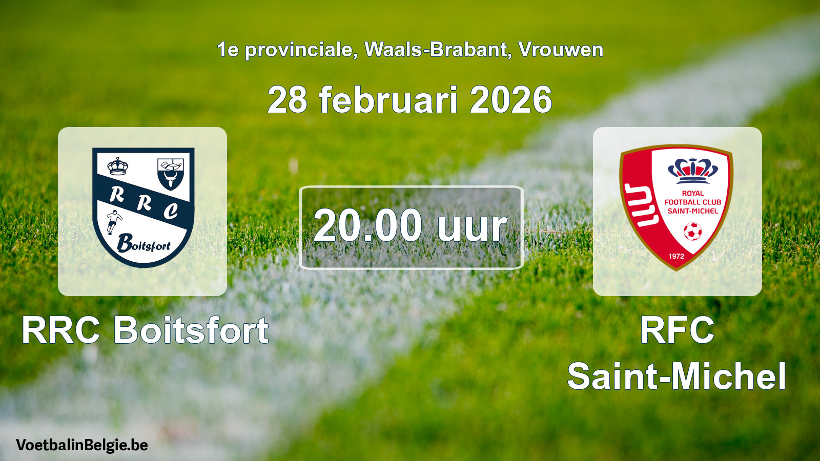 Scheduled match women football: RRC Boitsfort - RFC Saint-Michel (28 February 2026)