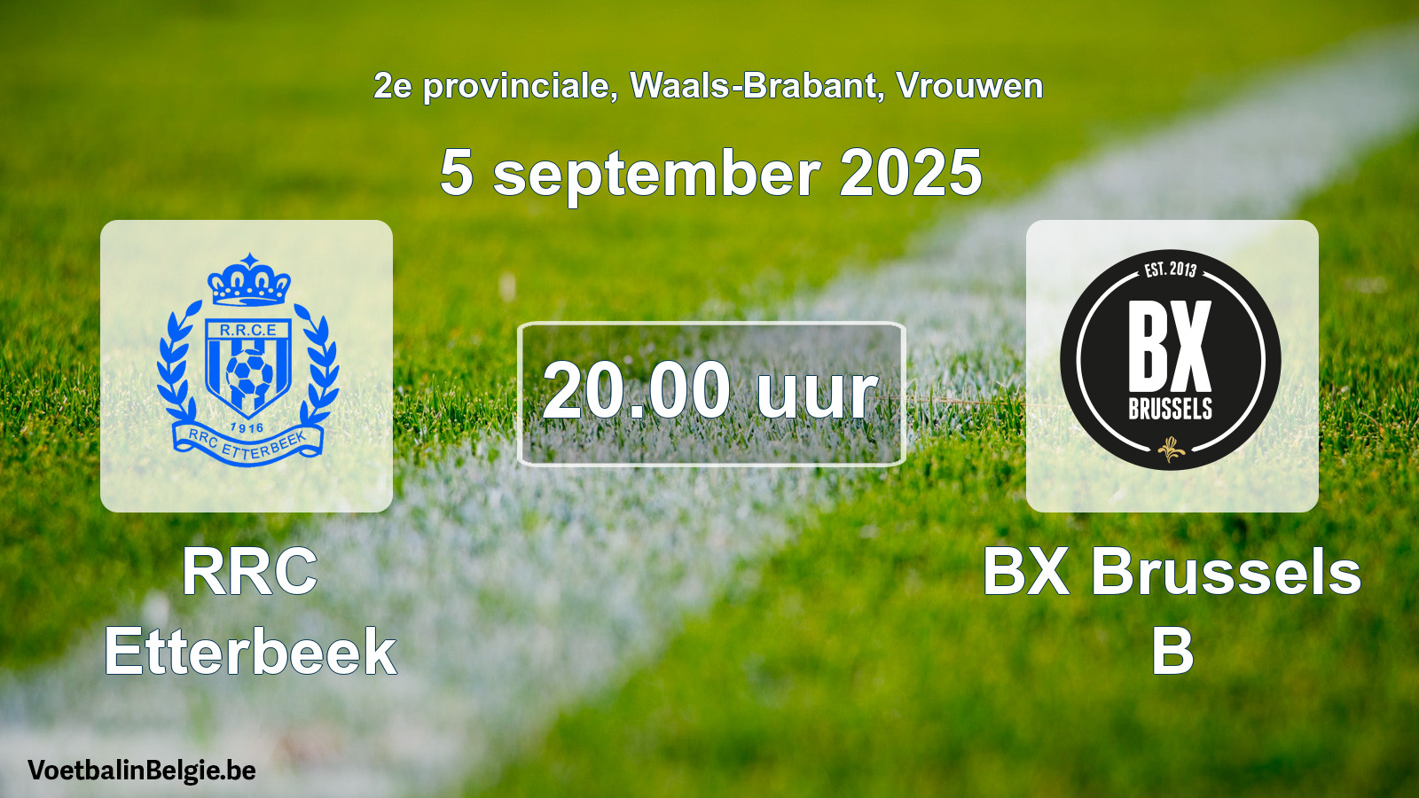 Geplantes Spiel frauen-Fußball: RRC Etterbeek - BX Brussels B (5 September 2025)