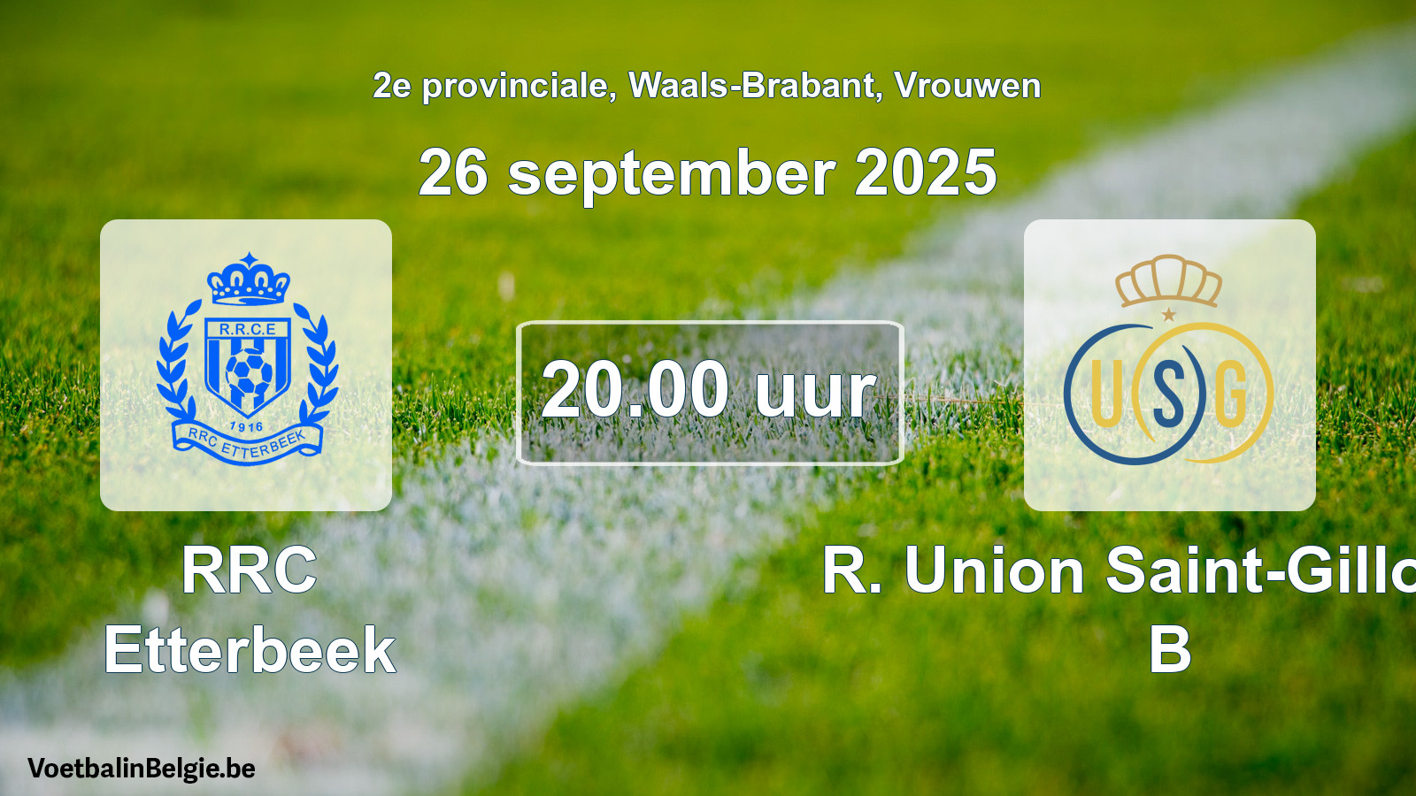 Scheduled match women football: RRC Etterbeek - R. Union Saint-Gilloise B (26 September 2025)