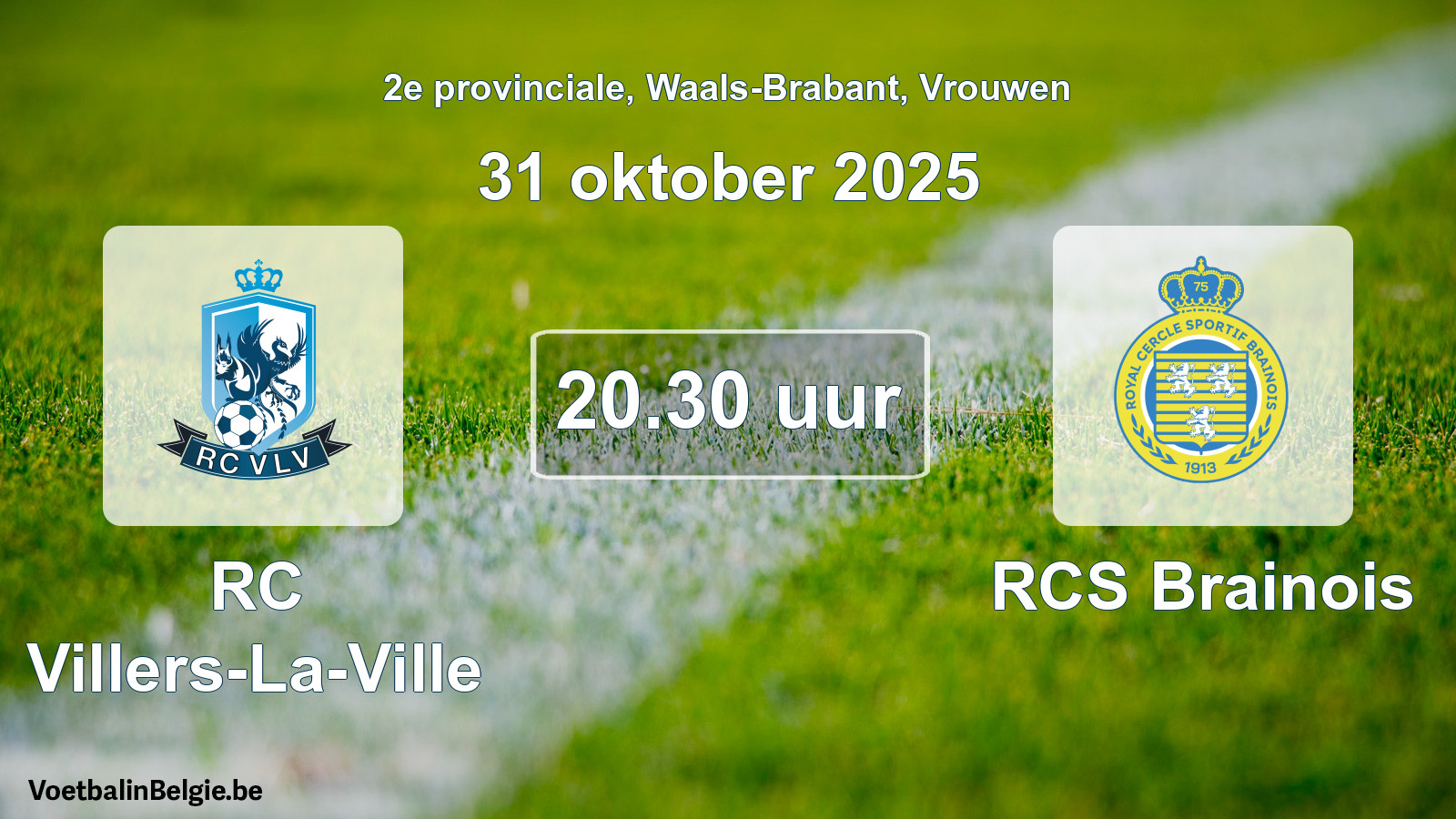 Geplantes Spiel frauen-Fußball: RC Villers-La-Ville - RCS Brainois (31 Oktober 2025)
