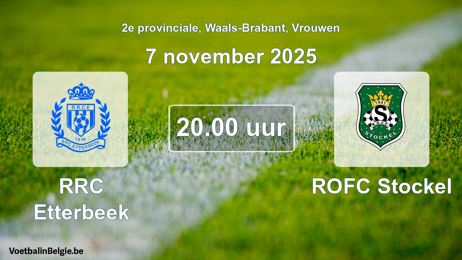 Scheduled match women football: RRC Etterbeek - ROFC Stockel (7 November 2025)