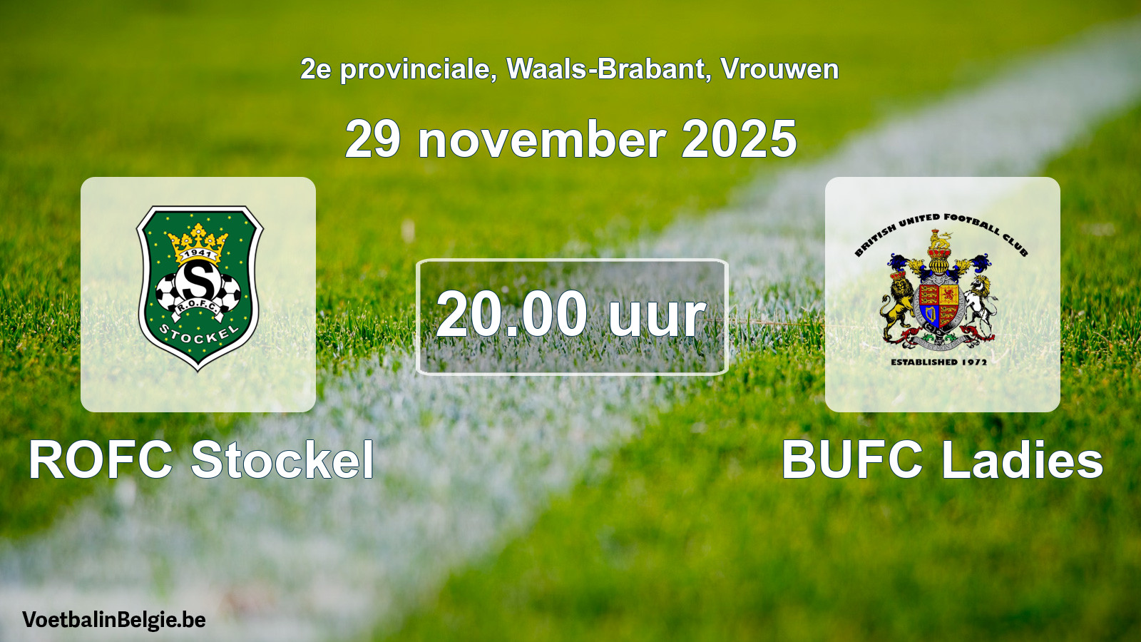 Scheduled match women football: ROFC Stockel - BUFC Ladies (29 November 2025)