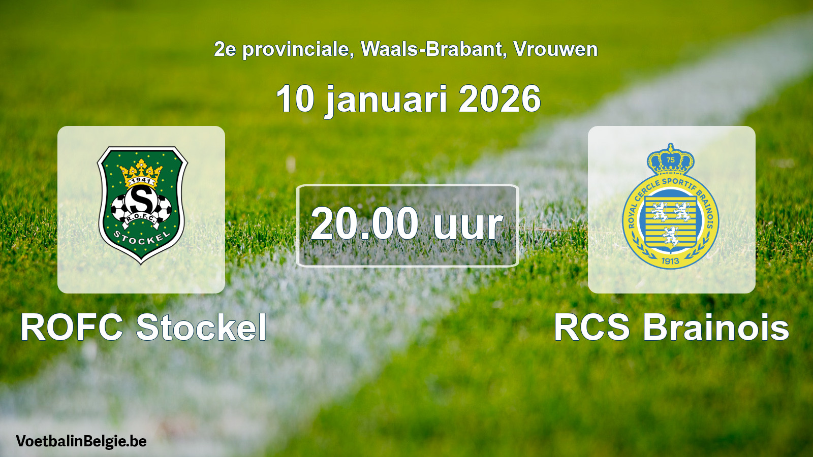 Scheduled match women football: ROFC Stockel - RCS Brainois (10 January 2026)