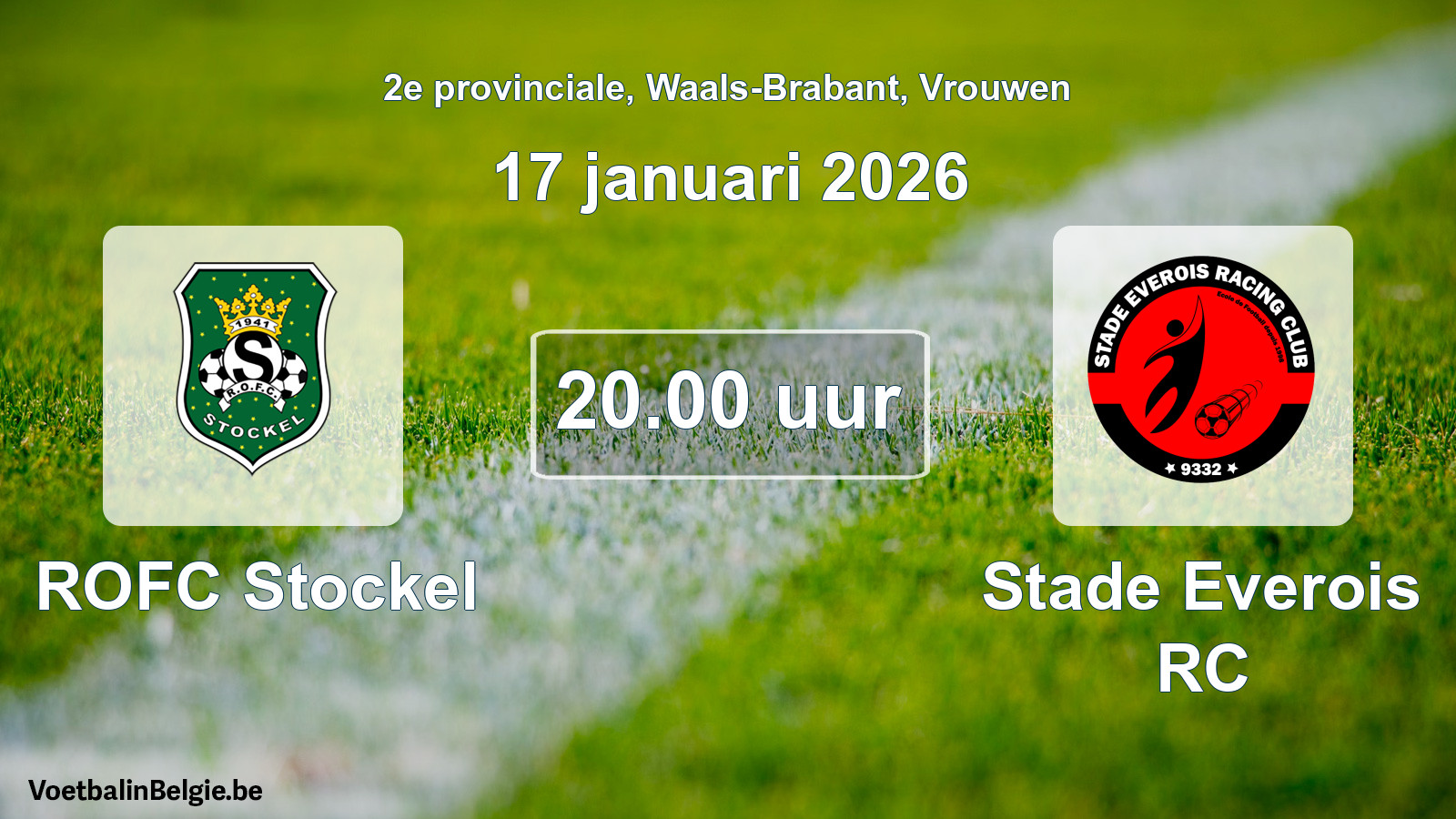 Scheduled match women football: ROFC Stockel - Stade Everois RC (17 January 2026)