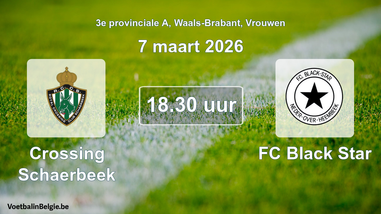 Scheduled match women football: Crossing Schaerbeek - FC Black Star (7 March 2026)