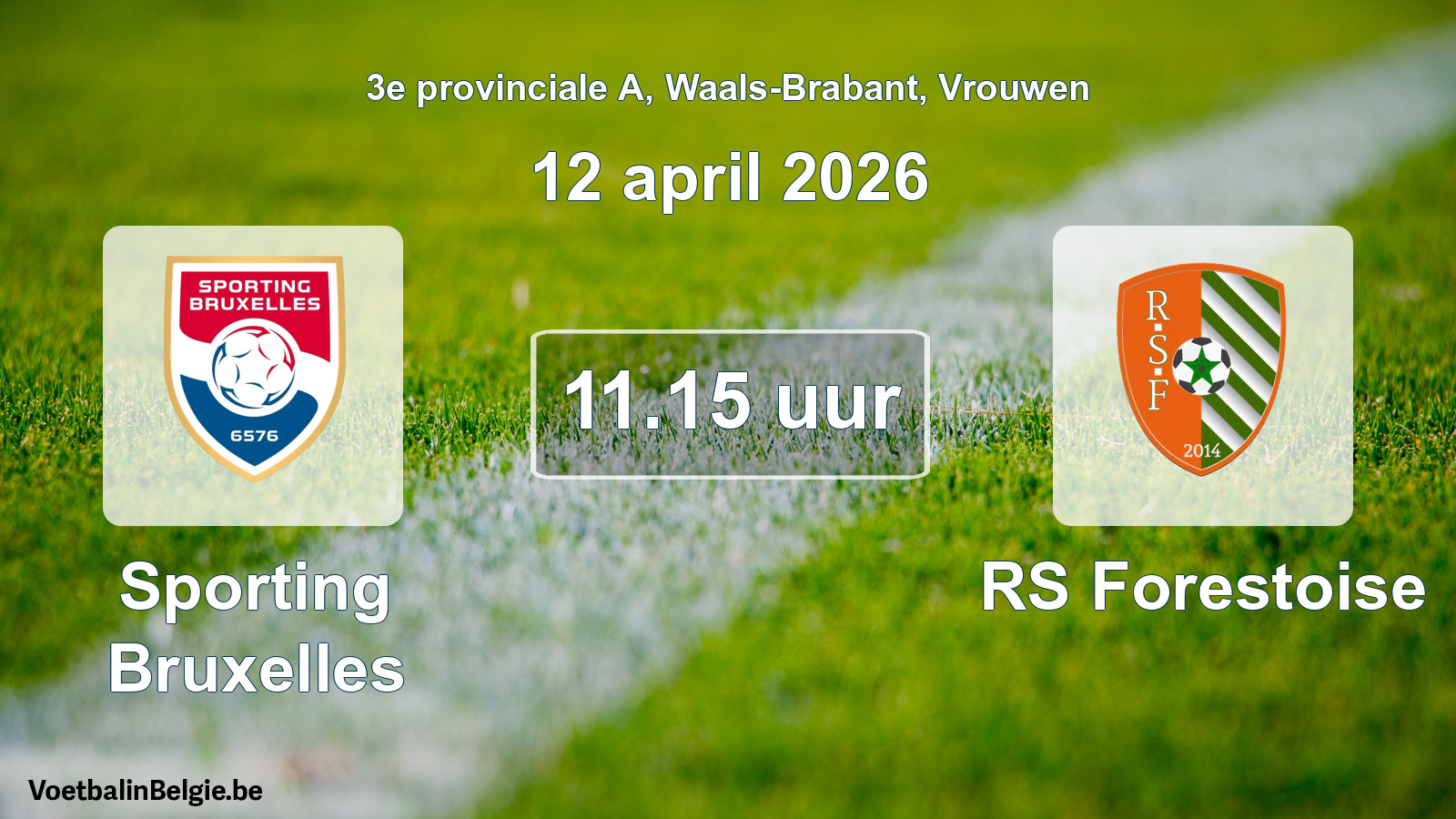 Scheduled match women football: Sporting Bruxelles - RS Forestoise (12 April 2026)