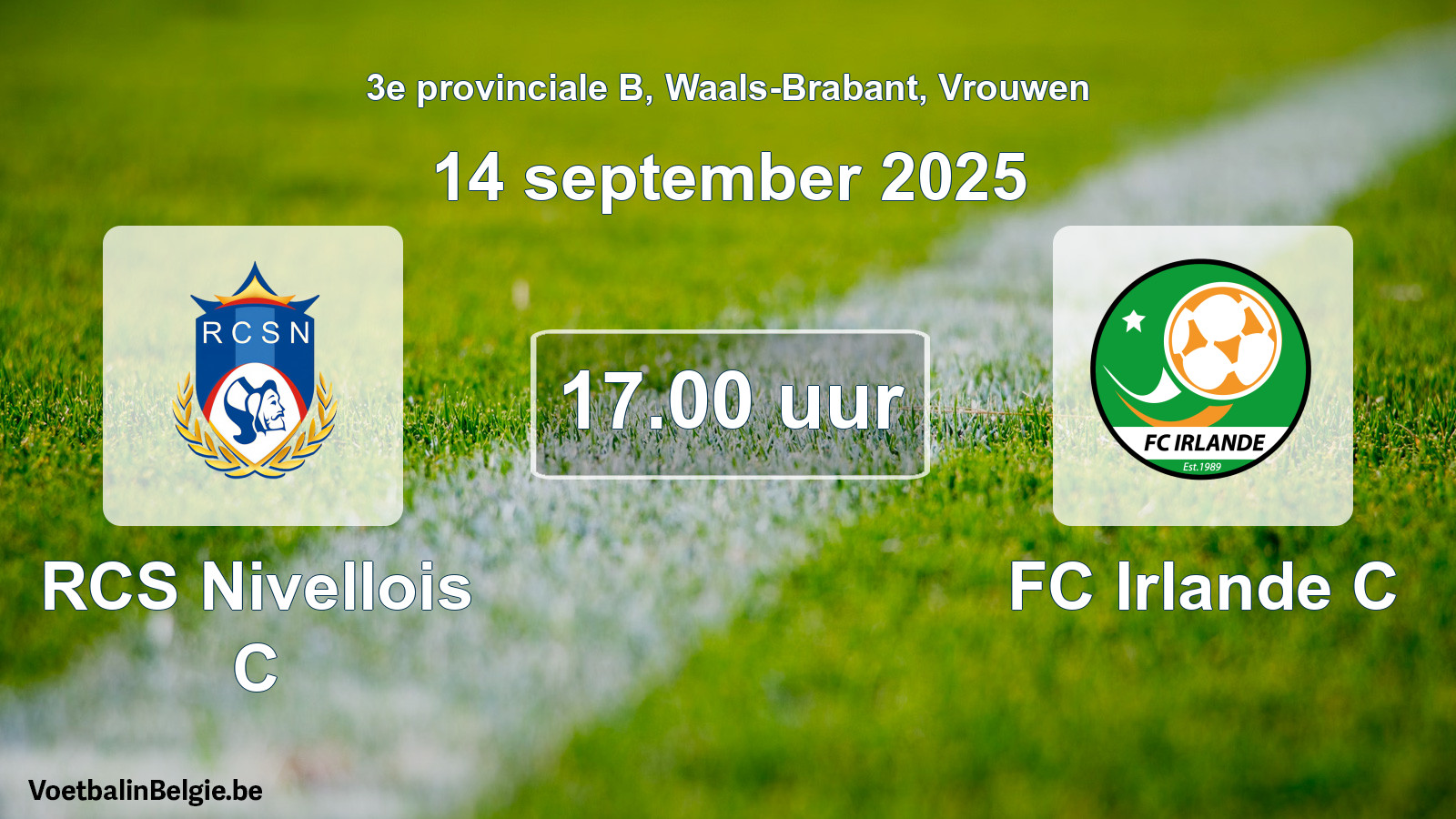 Scheduled match women football: RCS Nivellois C - FC Irlande C (14 September 2025)