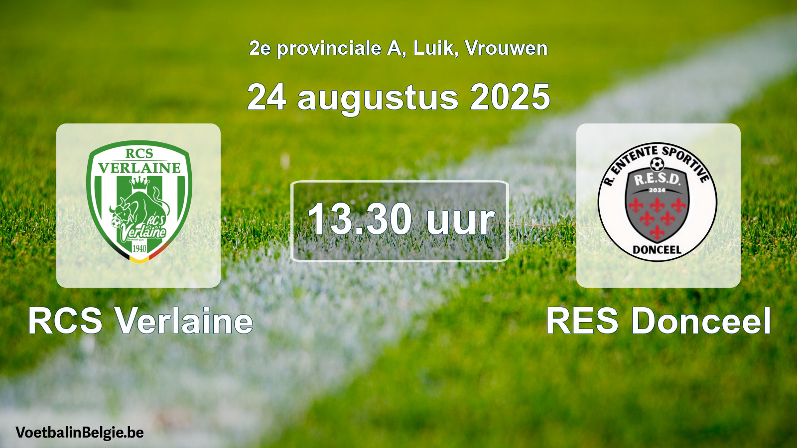 Geplantes Spiel frauen-Fußball: RCS Verlaine - RES Donceel (24 August 2025)