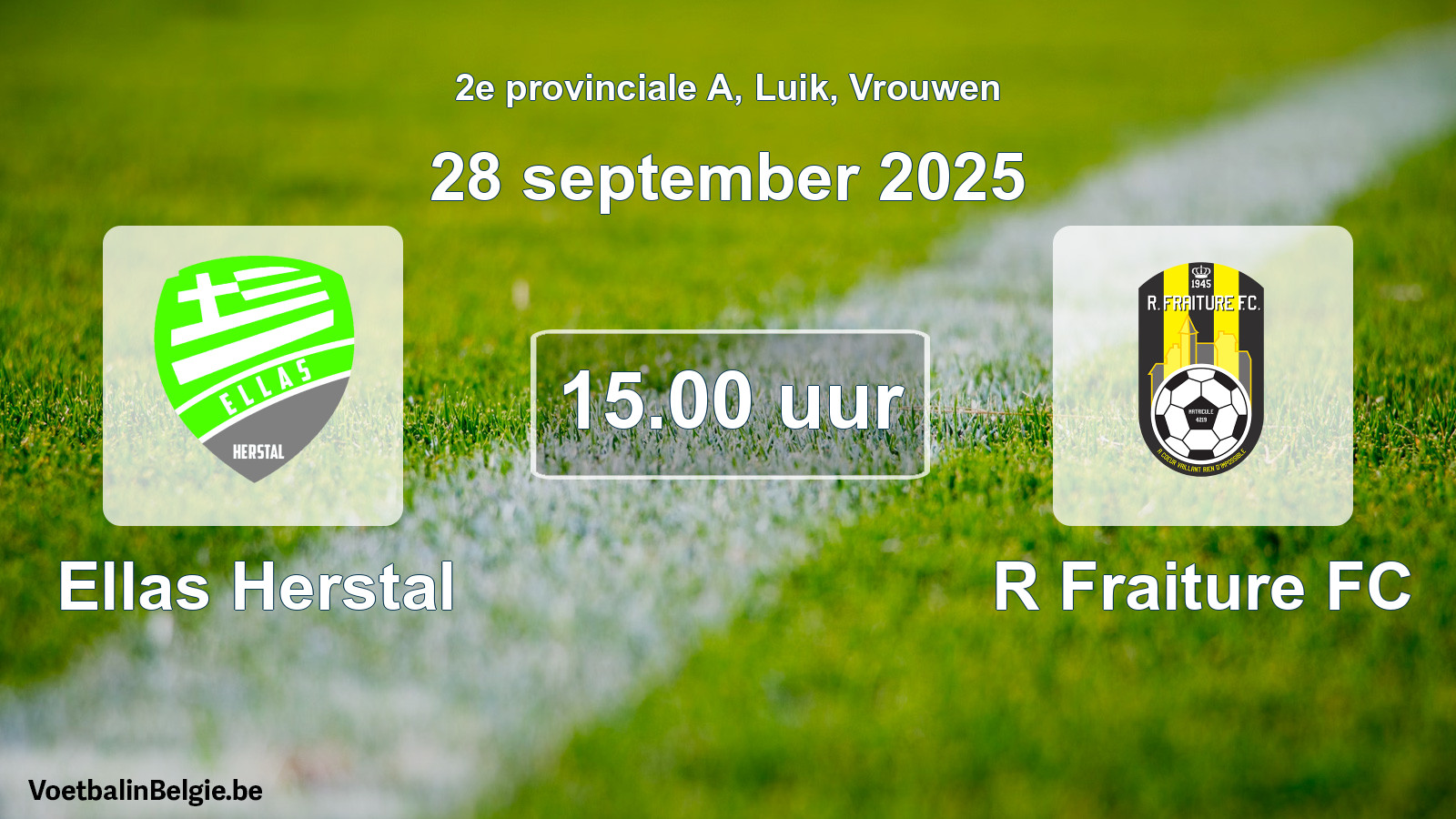 Geplantes Spiel frauen-Fußball: Ellas Herstal - R Fraiture FC (28 September 2025)