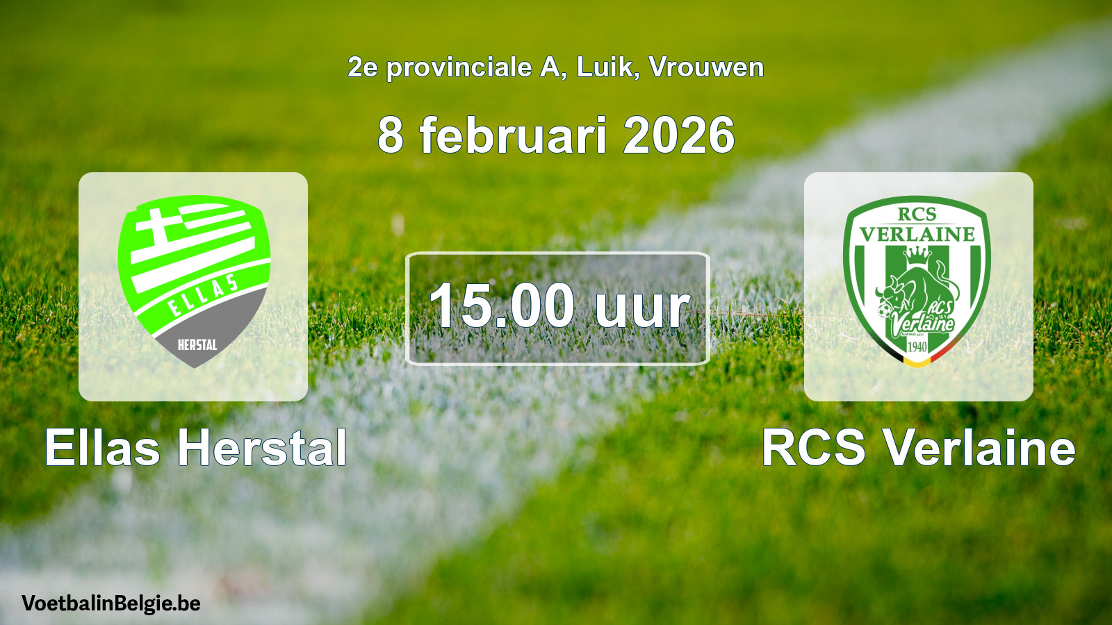 Geplantes Spiel frauen-Fußball: Ellas Herstal - RCS Verlaine (8 Februar 2026)