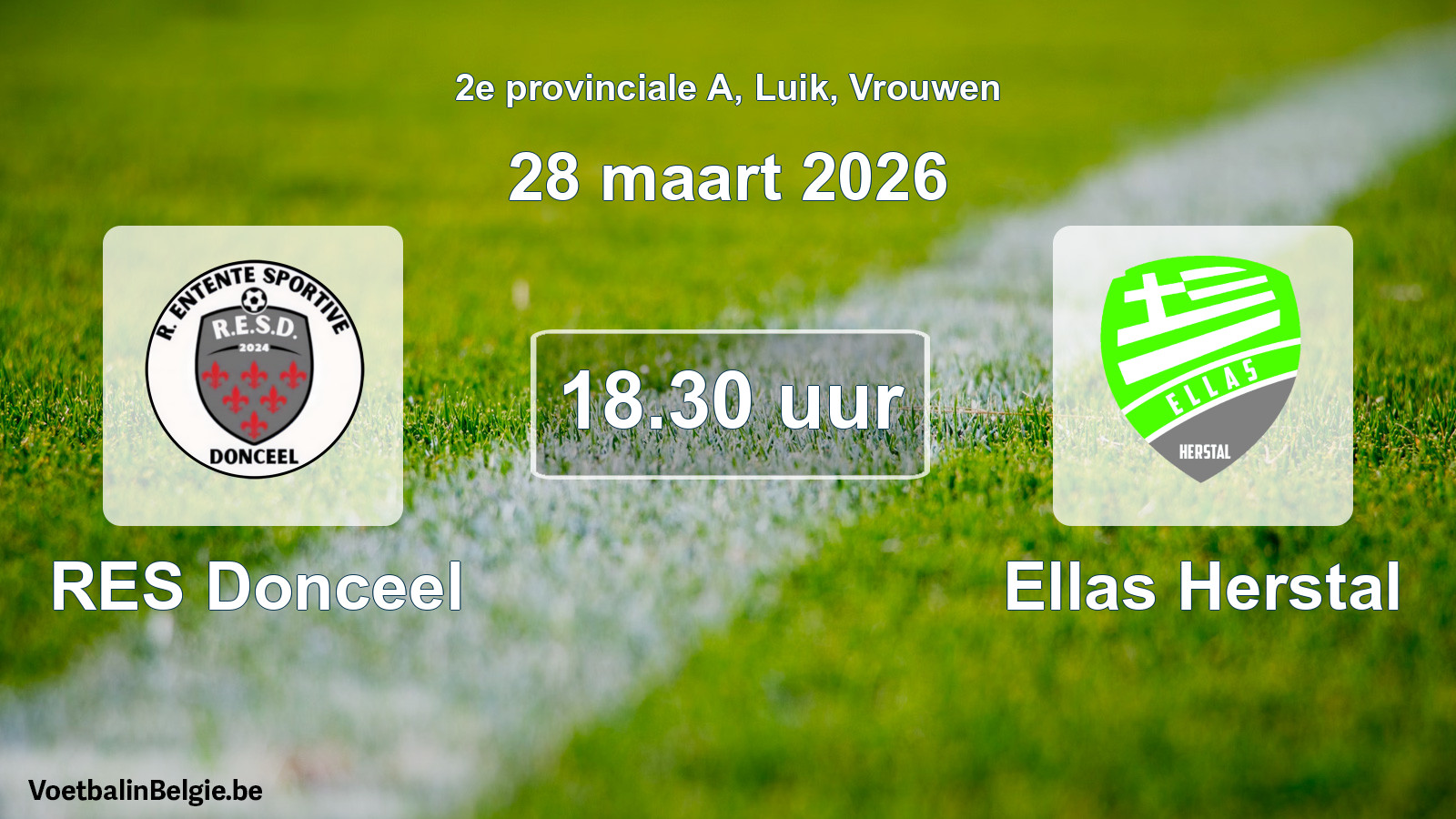 Geplantes Spiel frauen-Fußball: RES Donceel - Ellas Herstal (28 März 2026)