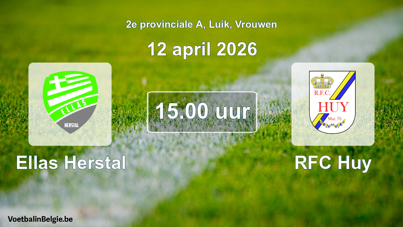 Scheduled match women football: Ellas Herstal - RFC Huy (12 April 2026)