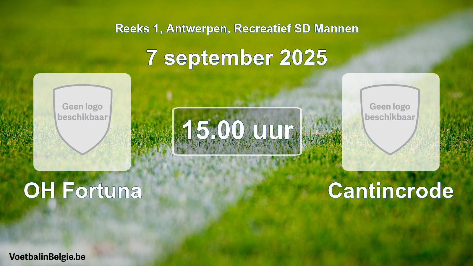 Scheduled match recreational sd men football: OH Fortuna - Cantincrode (7 September 2025)