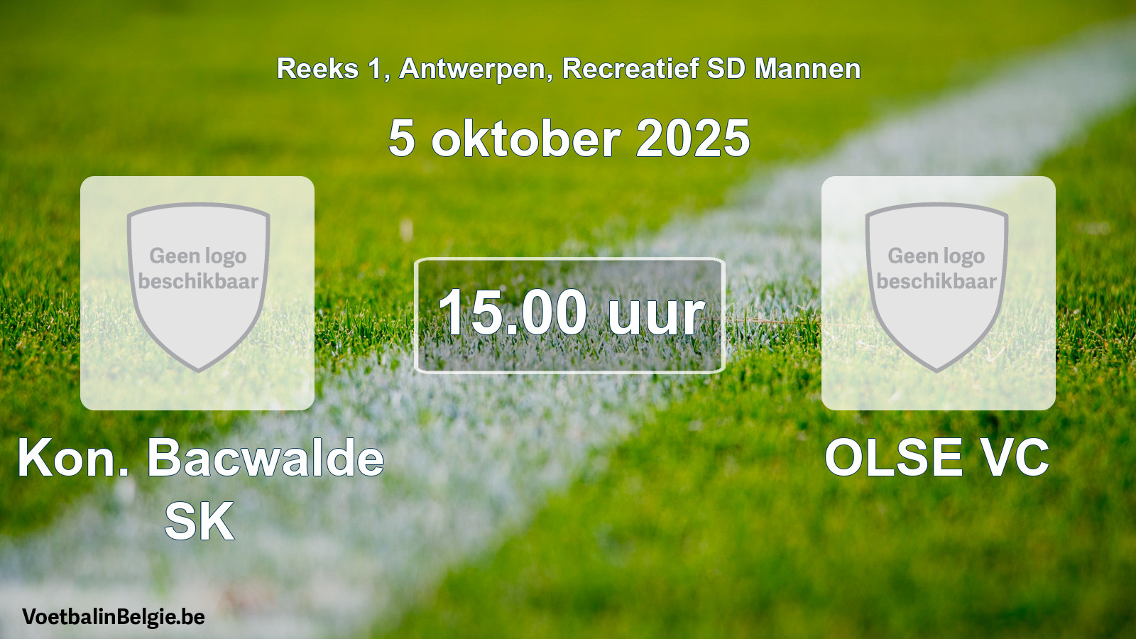Scheduled match recreational sd men football: Kon. Bacwalde SK - OLSE VC (5 October 2025)