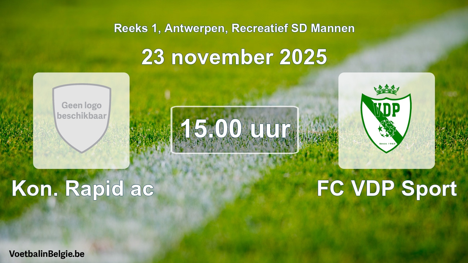 Geplantes Spiel freizeit sd männer-Fußball: Kon. Rapid ac - FC VDP Sport (23 November 2025)