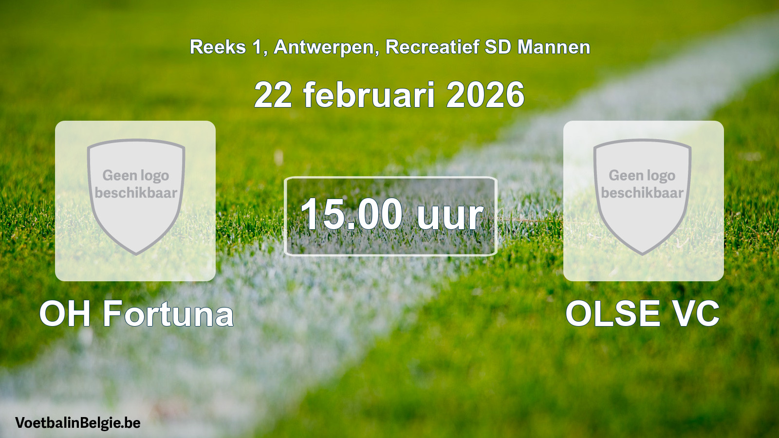 Scheduled match recreational sd men football: OH Fortuna - OLSE VC (22 February 2026)