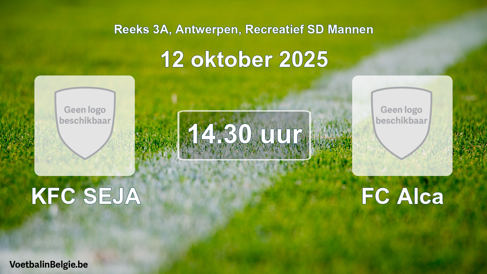 Scheduled match recreational sd men football: KFC SEJA - FC Alca (12 October 2025)