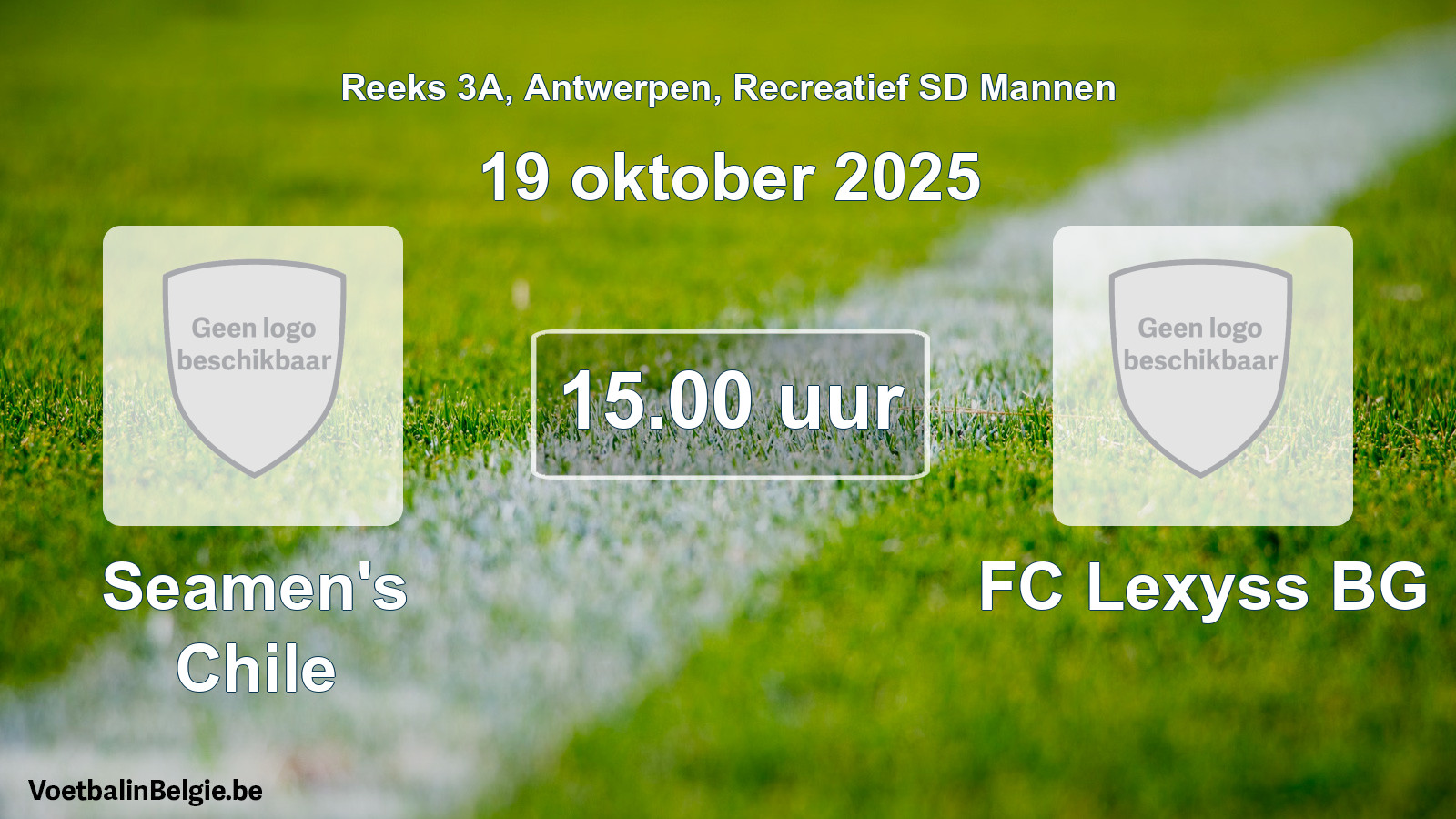 Scheduled match recreational sd men football: Seamen's Chile - FC Lexyss BG (19 October 2025)