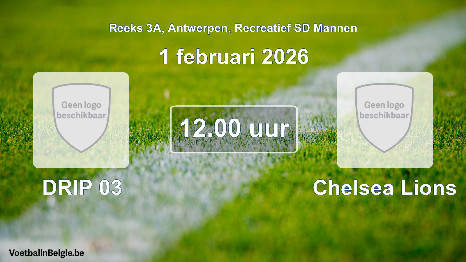 Geplantes Spiel freizeit sd männer-Fußball: DRIP 03 - Chelsea Lions (1 Februar 2026)