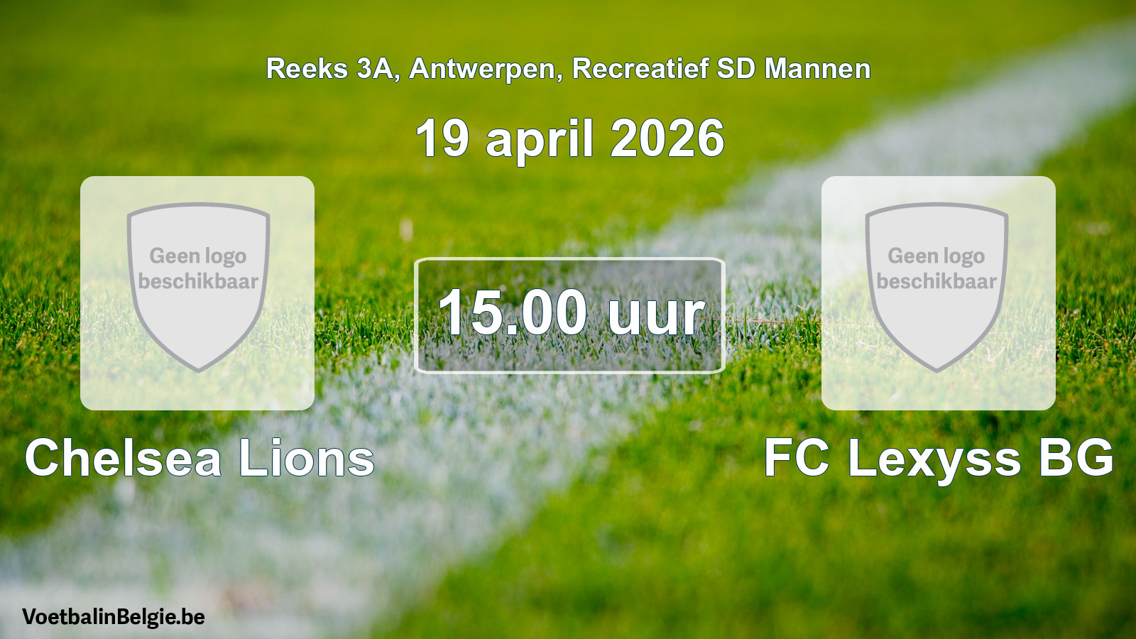 Geplantes Spiel freizeit sd männer-Fußball: Chelsea Lions - FC Lexyss BG (19 April 2026)