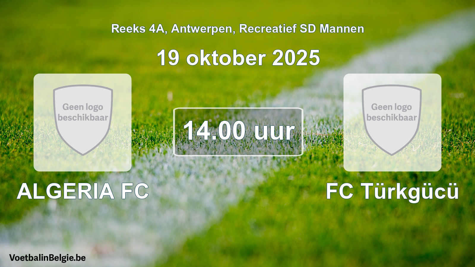 Match prévu football récréatif sd hommes: ALGERIA FC - FC Türkgücü (19 octobre 2025)