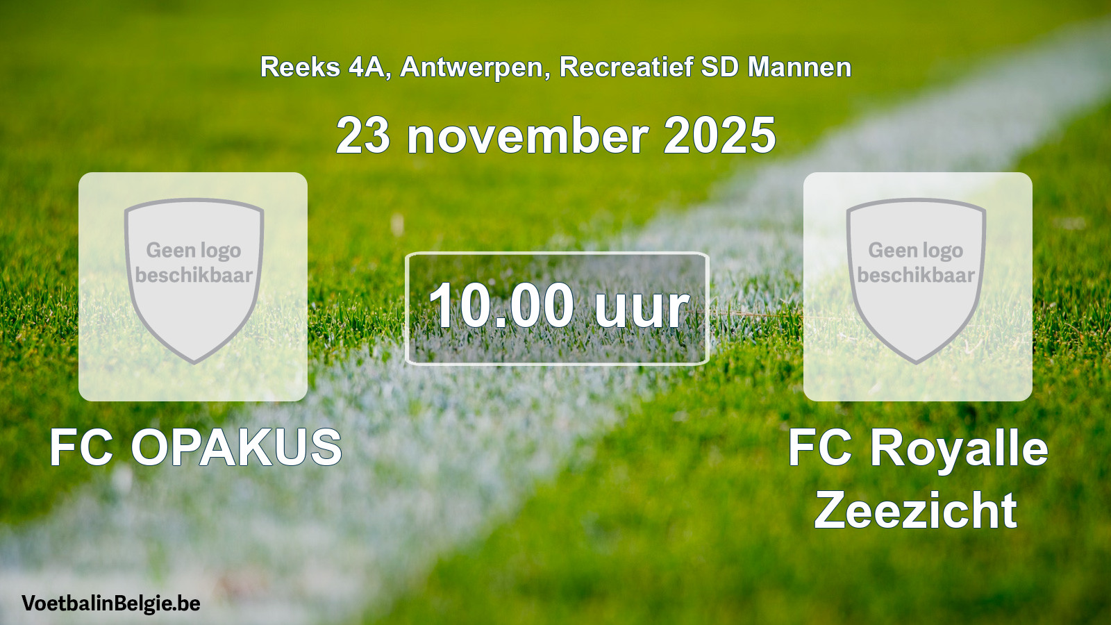 Geplantes Spiel freizeit sd männer-Fußball: FC OPAKUS - FC Royalle Zeezicht (23 November 2025)
