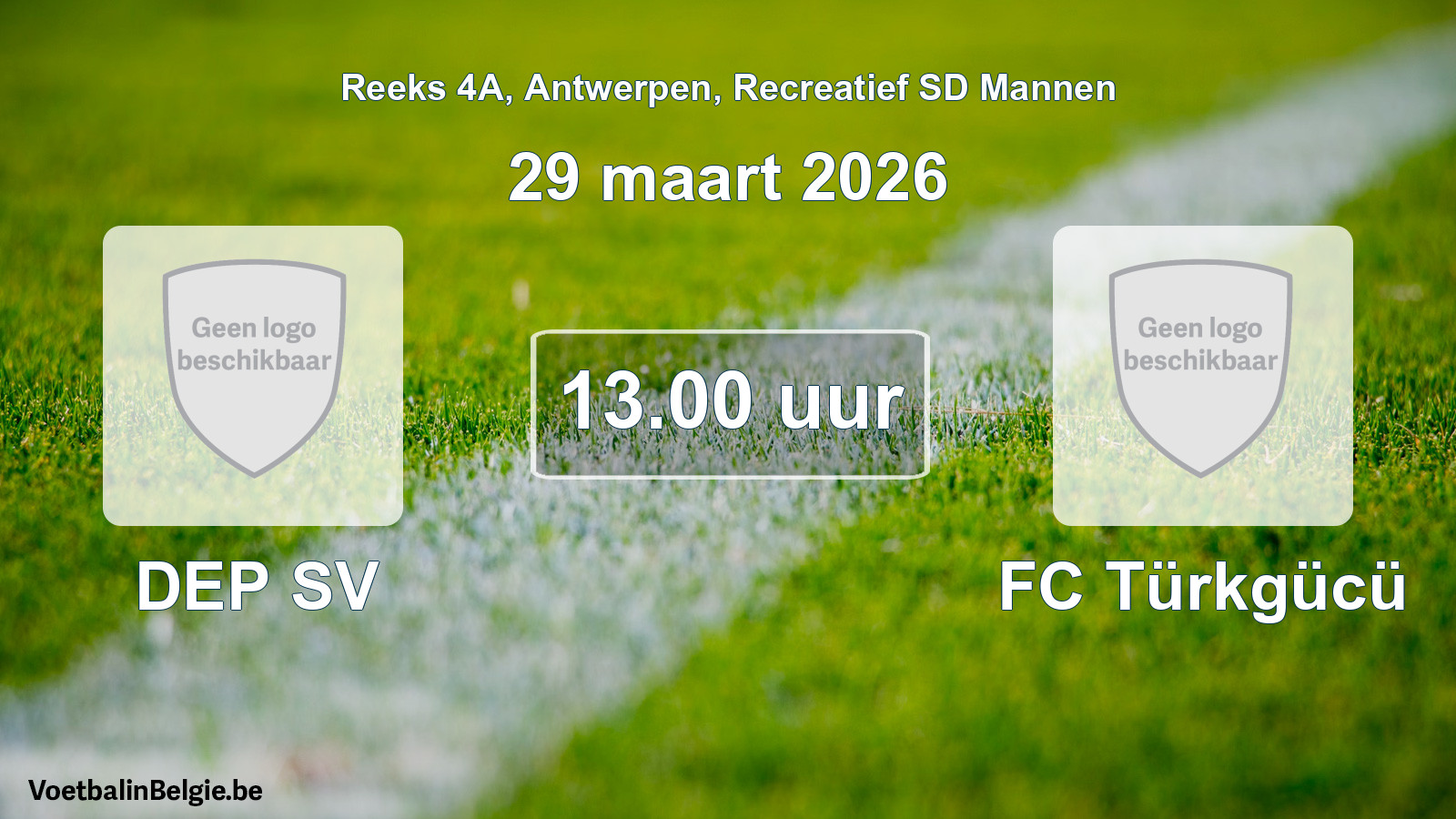 Scheduled match recreational sd men football: DEP SV - FC Türkgücü (29 March 2026)
