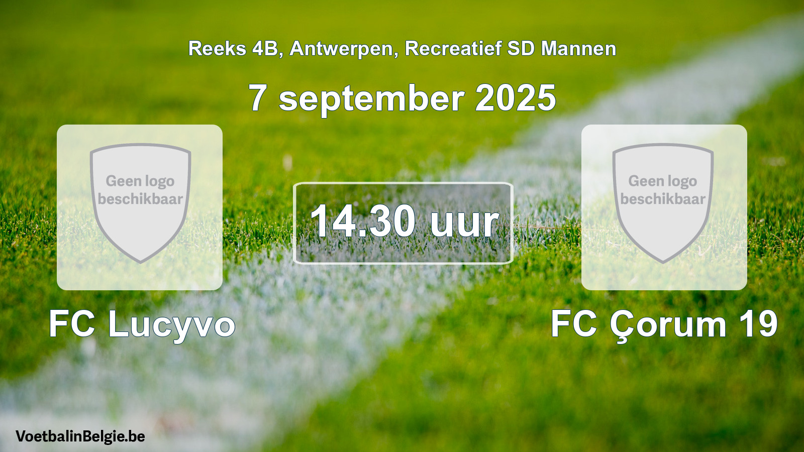 Scheduled match recreational sd men football: FC Lucyvo - FC Çorum 19 (7 September 2025)