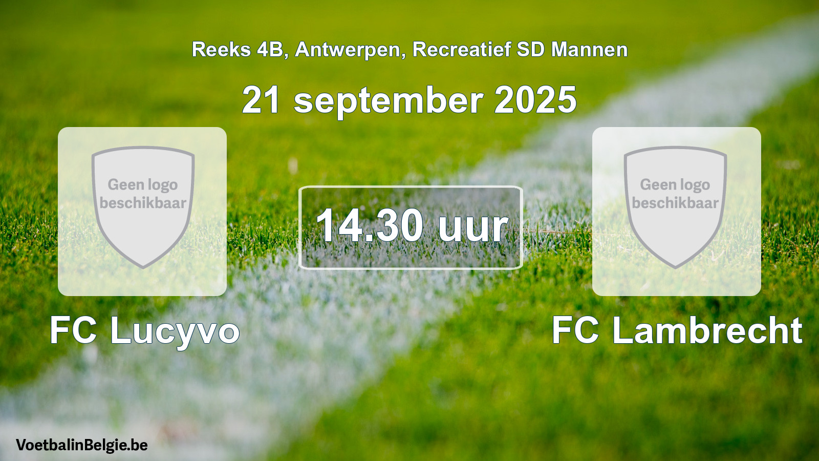 Scheduled match recreational sd men football: FC Lucyvo - FC Lambrecht (21 September 2025)
