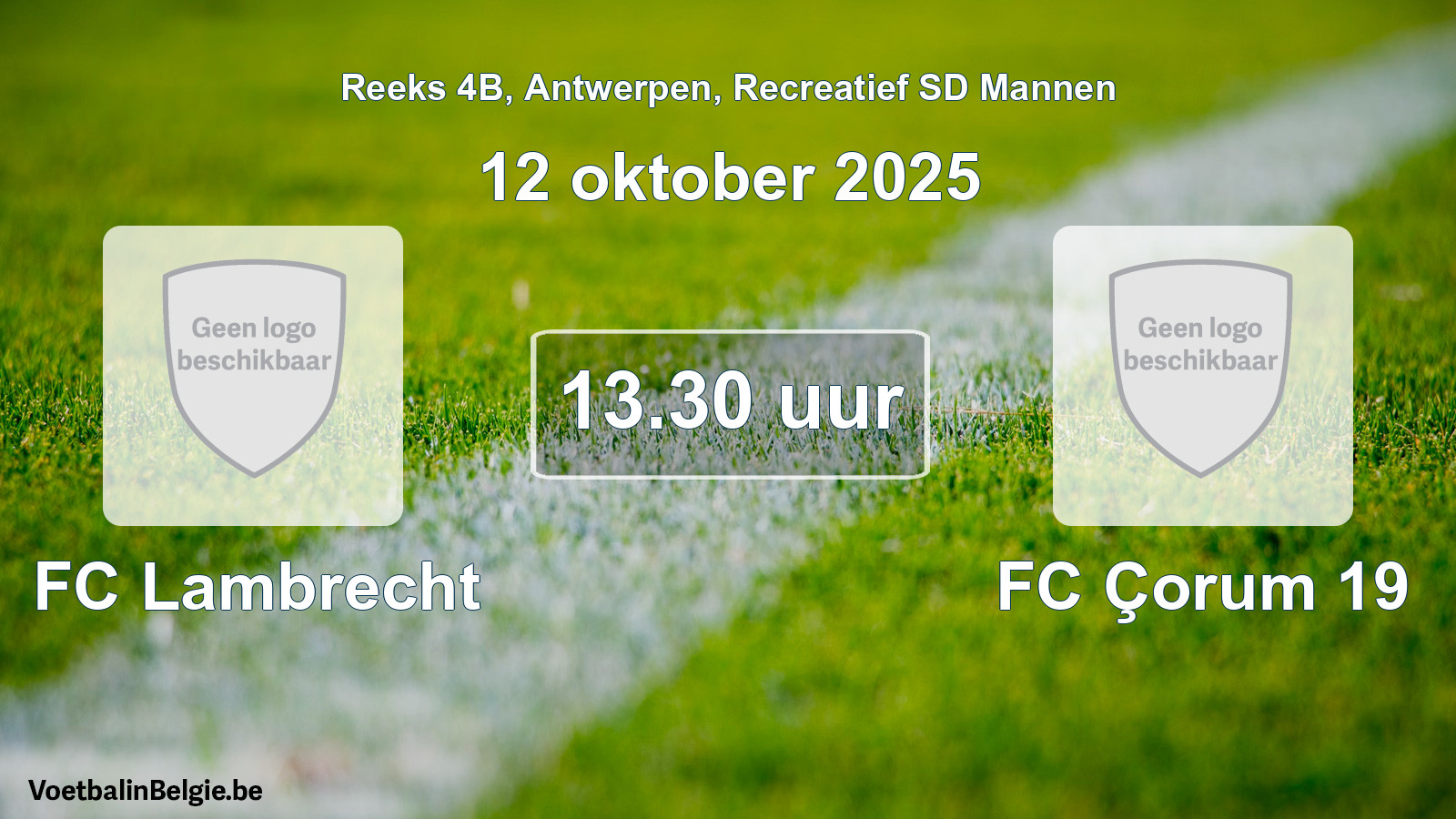 Geplande wedstrijd recreatief sd mannenvoetbal: FC Lambrecht - FC Çorum 19 (12 oktober 2025)
