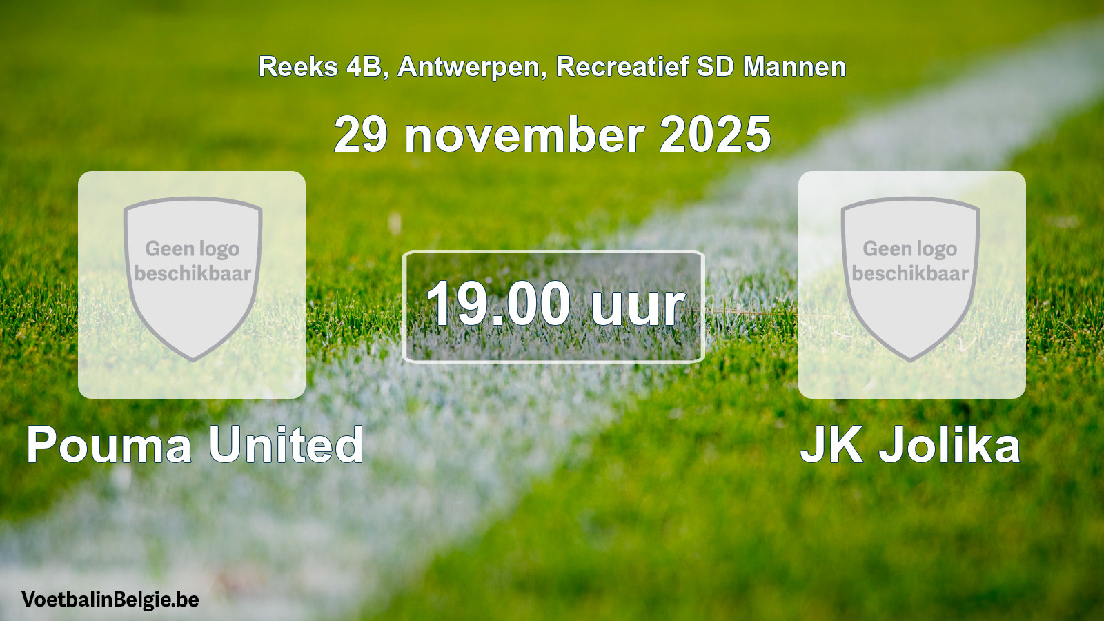 Match prévu football récréatif sd hommes: Pouma United - JK Jolika (29 novembre 2025)