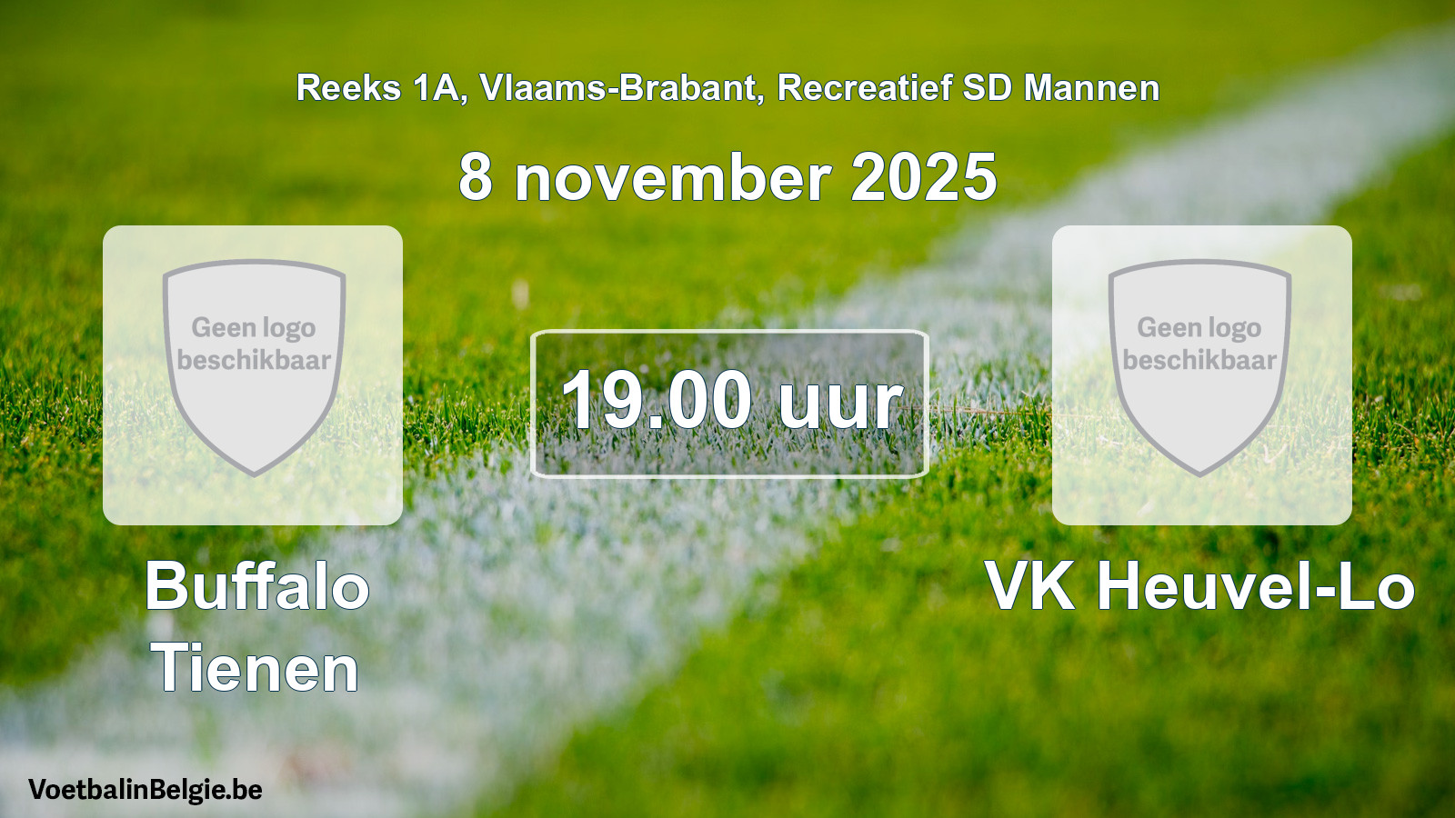 Geplande wedstrijd recreatief sd mannenvoetbal: Buffalo Tienen - VK Heuvel-Lo (8 november 2025)