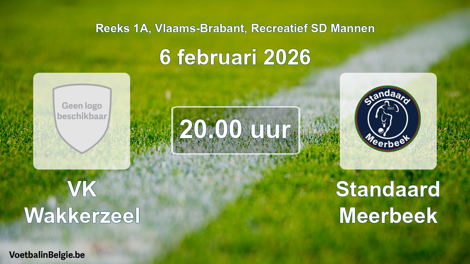 Geplande wedstrijd recreatief sd mannenvoetbal: VK Wakkerzeel - Standaard Meerbeek (6 februari 2026)