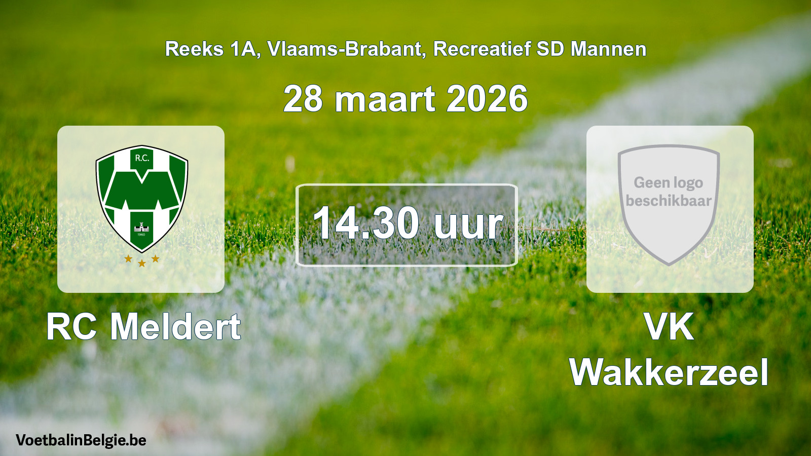 Scheduled match recreational sd men football: RC Meldert - VK Wakkerzeel (28 March 2026)