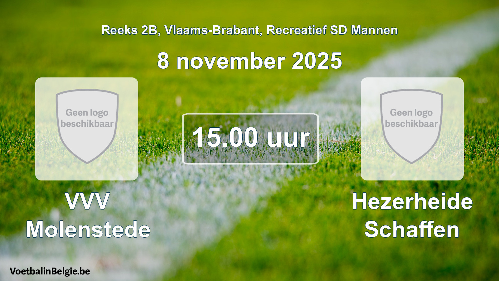 Scheduled match recreational sd men football: VVV Molenstede - Hezerheide Schaffen (8 November 2025)