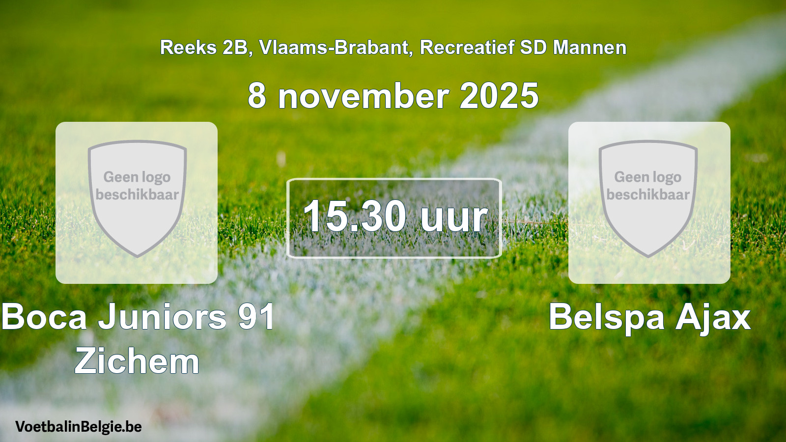 Scheduled match recreational sd men football: Boca Juniors 91 Zichem - Belspa Ajax (8 November 2025)