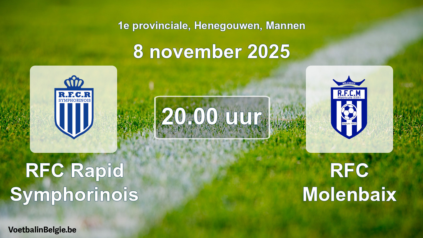 Scheduled match men football: RFC Rapid Symphorinois - RFC Molenbaix (8 November 2025)