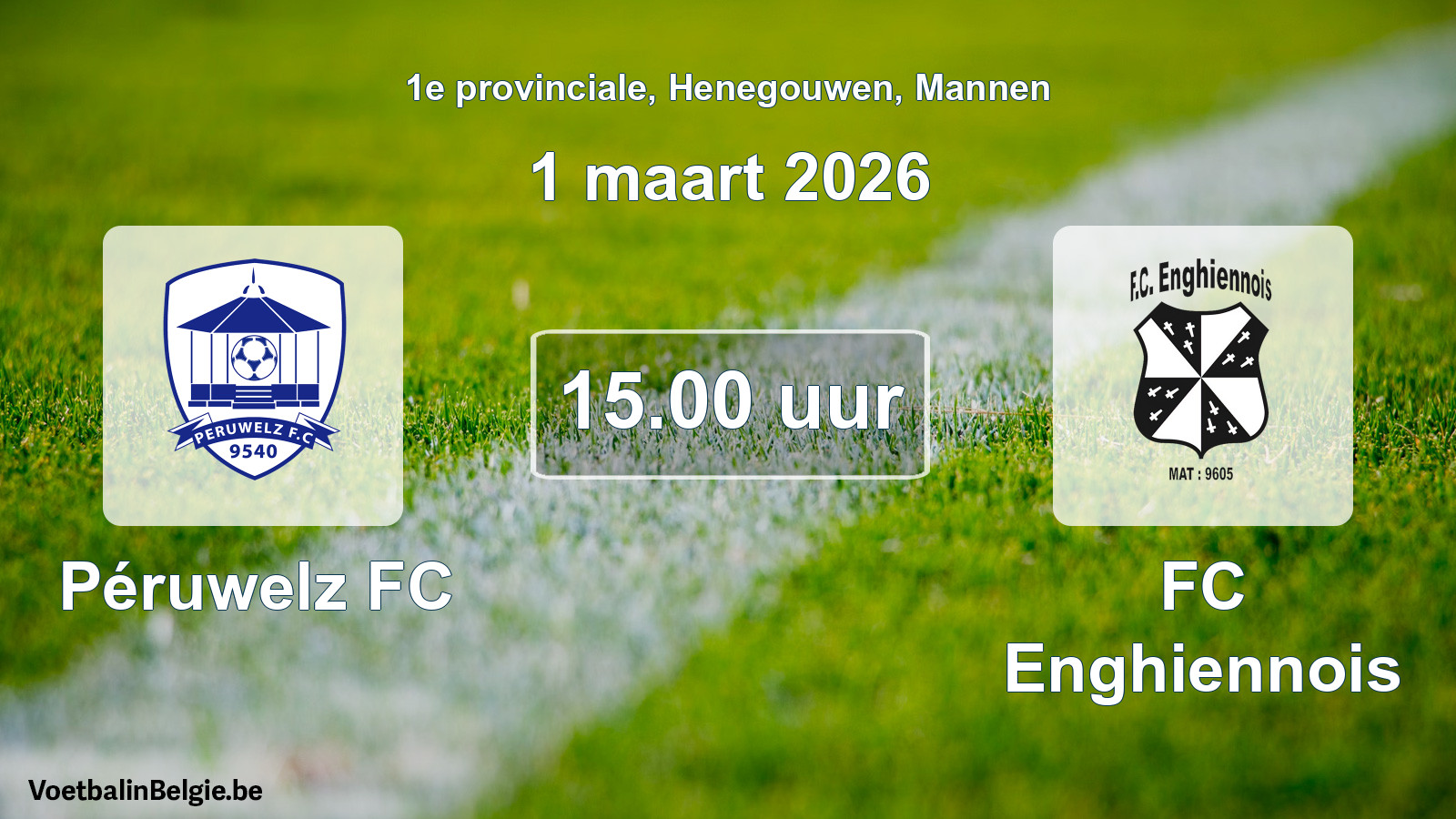 Geplantes Spiel männer-Fußball: Péruwelz FC - FC Enghiennois (1 März 2026)