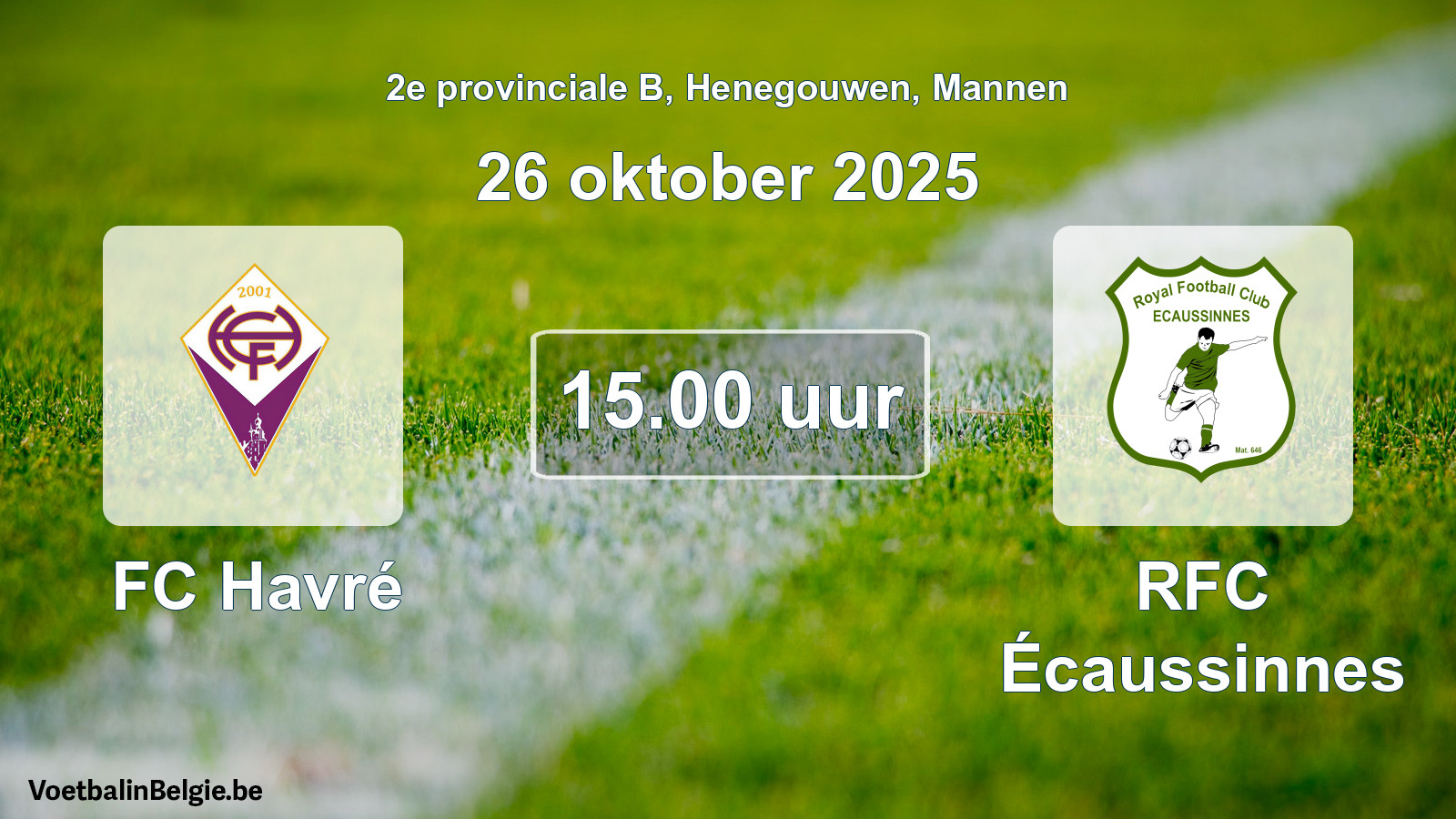 Scheduled match men football: FC Havré - RFC Écaussinnes (26 October 2025)
